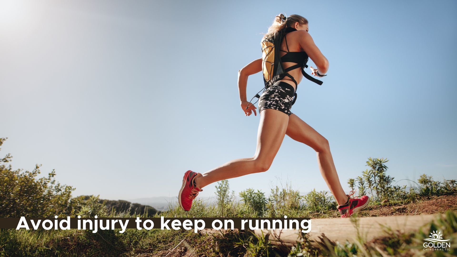 Female running in the desert